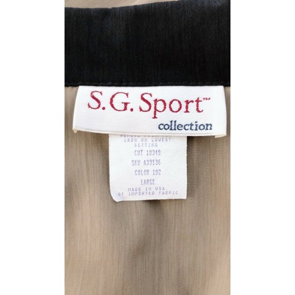 S.G. Sport Collection Size L Tan Black Shirt - Picture 8 of 9